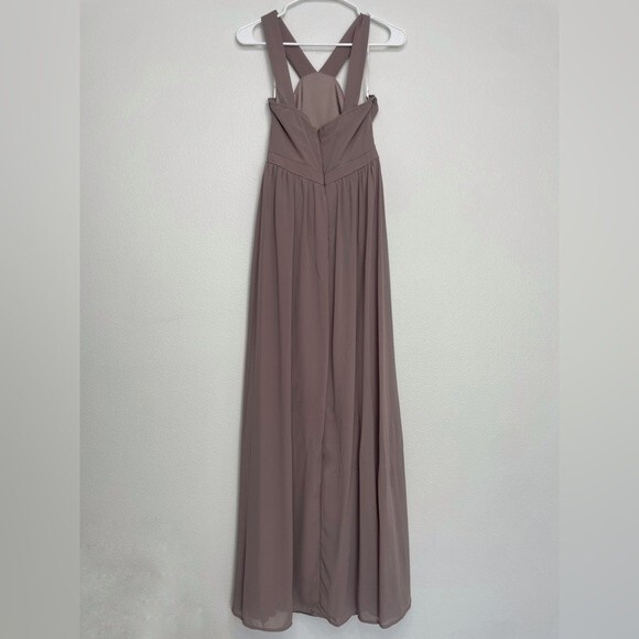 Lulu’s Air of Romance Taupe Maxi Dress Size L - Picture 6 of 12